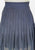 Pru Fischer New Zealand 1960s Midnight Navy Silk Pleated Floral Border Skirt 'VIP'