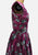 Palm Island Fashions 1950s Magenta Rose Print Cotton Fit And Flare Dress 'VIP'