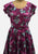 Palm Island Fashions 1950s Magenta Rose Print Cotton Fit And Flare Dress 'VIP'