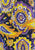 1960s Italian Paisley Power: Purple, Gold & Black Cotton Sleeveless Blouse 'VIP'