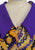 1960s Italian Paisley Power: Purple, Gold & Black Cotton Sleeveless Blouse 'VIP'