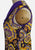 1960s Italian Paisley Power: Purple, Gold & Black Cotton Sleeveless Blouse 'VIP'