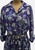 1950s Purple and Cream Daisy Print Silk Shirtwaist Dress 'VIP'