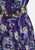 1950s Purple and Cream Daisy Print Silk Shirtwaist Dress 'VIP'