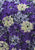 1950s Purple and Cream Daisy Print Silk Shirtwaist Dress 'VIP'