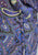 Chow Mein 1980s Royal Blue and Purple Paisley Cotton Drop-Waist Midi Dress 'VIP'
