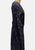 Chow Mein 1980s Royal Blue and Purple Paisley Cotton Drop-Waist Midi Dress 'VIP'