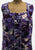 Mahana Bold Purple Floral Print Cotton Shift Dress 'VIP'