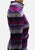 1970s Purple Berry Stripe Knit Polo Neck Midi Dress with Belt 'VIP'