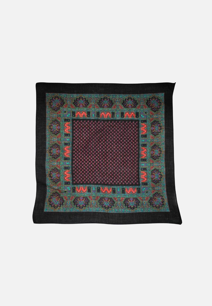 Vintage Clothing - Midnight Tapestry Fine Wool Vintage Scarf 'VIP' - Painted Bird Vintage Boutique & The Aviary - Scarf