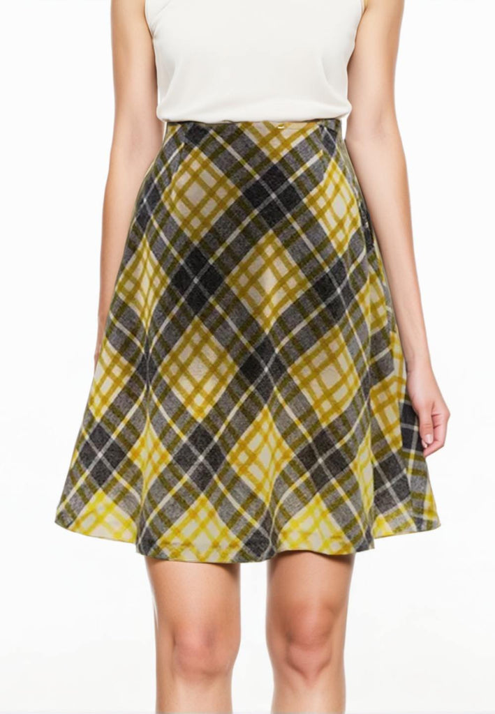 Vintage Clothing - English Plaid Skirt 'VIP' - Painted Bird Vintage Boutique & The Aviary - Skirt