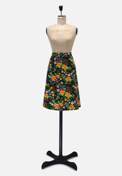 Vintage Clothing - French Floral Frippery Skirt - Painted Bird Vintage Boutique & The Aviary