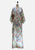 Vintage Clothing - Cream with Primary Leaves Long Kimono - Painted Bird Vintage Boutique & The Aviary - Kimono