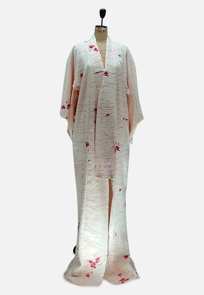 Vintage Clothing - Its So Pretty Long Kimono - Painted Bird Vintage Boutique & The Aviary - Kimono