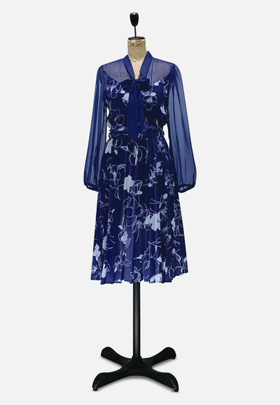 Vintage Clothing - Dreaming of Blue Dress - Painted Bird Vintage Boutique & The Aviary - Dresses