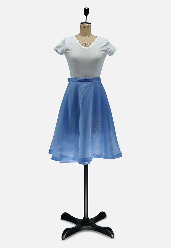 Vintage Clothing - Frothy Blue Skirt - Painted Bird Vintage Boutique & The Aviary - Skirts