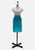 Vintage Clothing - Teal Straight Skirt - Painted Bird Vintage Boutique & The Aviary - Skirts