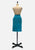 Vintage Clothing - Teal Straight Skirt - Painted Bird Vintage Boutique & The Aviary - Skirts