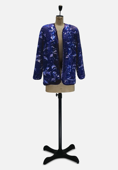 Vintage Clothing - Purple Sequin Majesty Jacket - Painted Bird Vintage Boutique & The Aviary - Coats & Jackets