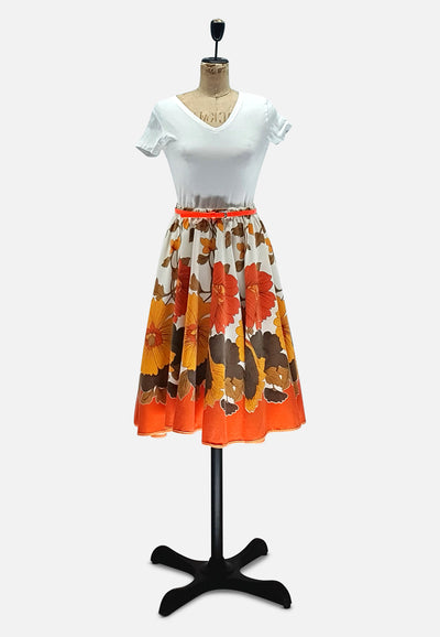 Vintage Clothing - Flirty Floral Skirt - Painted Bird Vintage Boutique & The Aviary - Skirts