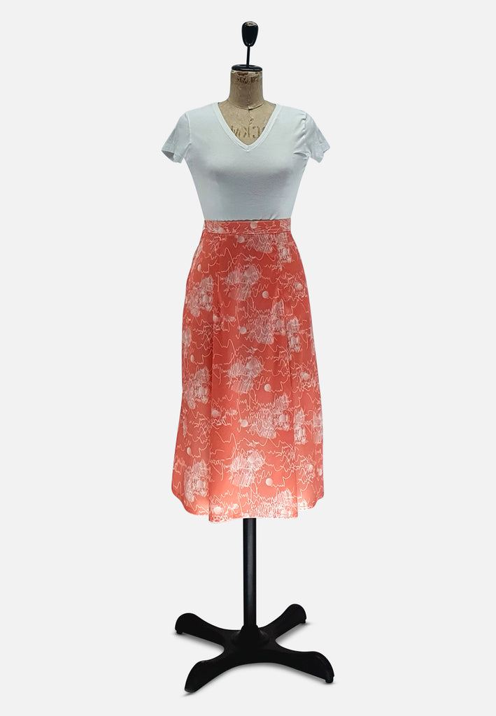 Vintage Clothing - Sorbet Printed Skirt - Painted Bird Vintage Boutique & The Aviary - Skirts