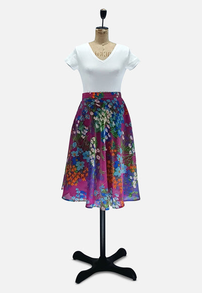 Vintage Clothing - Italian Floral Skirt - Painted Bird Vintage Boutique & The Aviary - Skirts