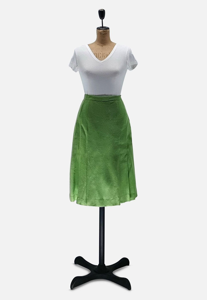 Vintage Clothing - Pleated Lime - Painted Bird Vintage Boutique & The Aviary - Skirts