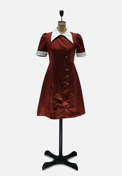 Vintage Clothing - Delectable Chocolate Dress - Painted Bird Vintage Boutique & The Aviary - Dresses