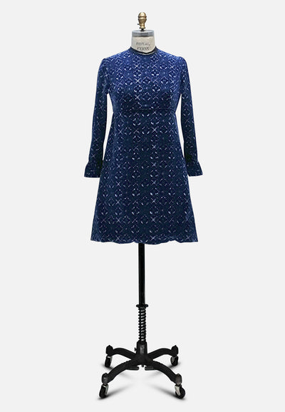 Vintage Clothing - She Wore Blue Velvet - Painted Bird Vintage Boutique & The Aviary - Dresses
