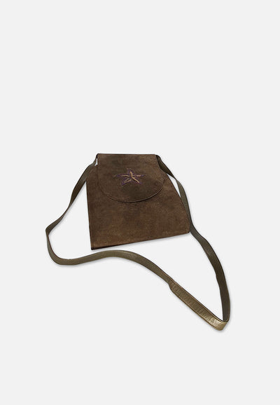 Vintage Clothing - Khaki Beaded Bag - Painted Bird Vintage Boutique & The Aviary - Handbag