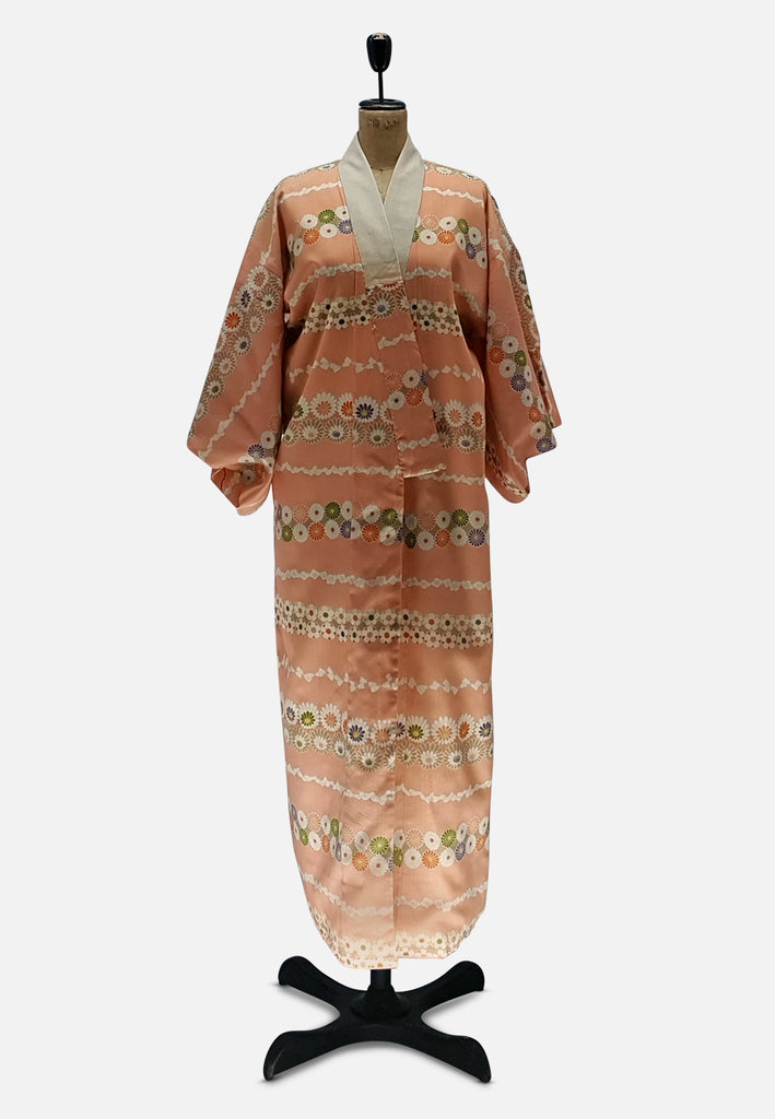 Vintage Clothing - Floral Coral Kimono - Painted Bird Vintage Boutique & The Aviary - Kimono