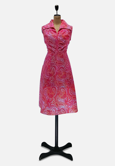 Vintage Clothing - Pinky Paisley Pie Dress - Painted Bird Vintage Boutique & The Aviary - Dresses