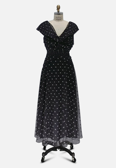 Vintage Clothing - Black and White Finery - Painted Bird Vintage Boutique & The Aviary - Dresses