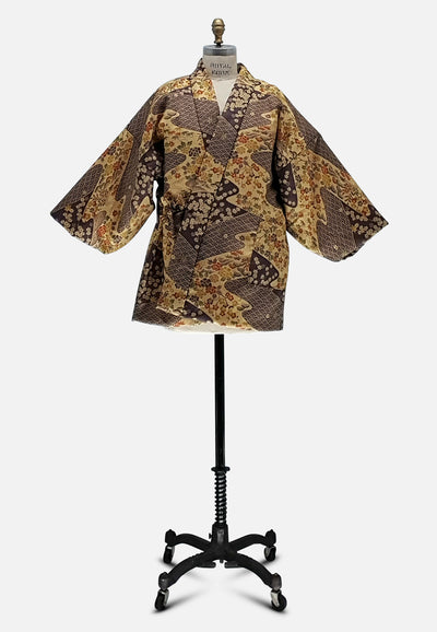 Vintage Clothing - Mauve Padded Kimono - Painted Bird Vintage Boutique & The Aviary - Kimono