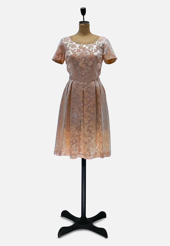 Vintage Clothing - Peach Rose Dress - Painted Bird Vintage Boutique & The Aviary - Dresses