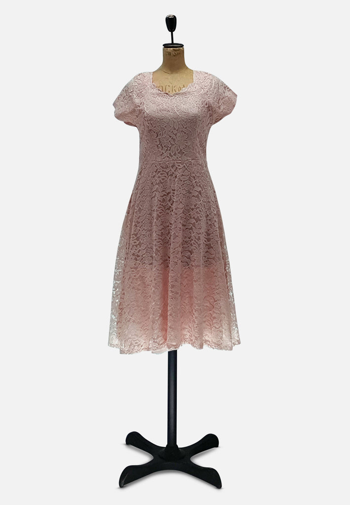 Vintage Clothing - Scalloped Lace Dress - Painted Bird Vintage Boutique & The Aviary - Dresses