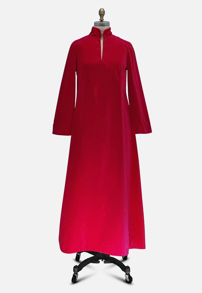 Vintage Velveteen Red Dress