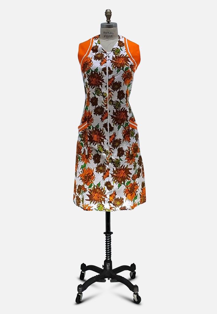 Vintage Clothing - About The House in Orange Dress - Painted Bird Vintage Boutique & The Aviary - Dresses