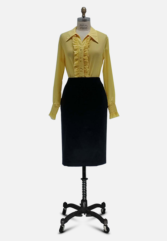 Vintage Clothing - Frilly Dot Days Blouse - Painted Bird Vintage Boutique & The Aviary - Blouse