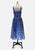 Vintage Clothing - Damask Rose Blue Dress - Painted Bird Vintage Boutique & The Aviary - Dresses