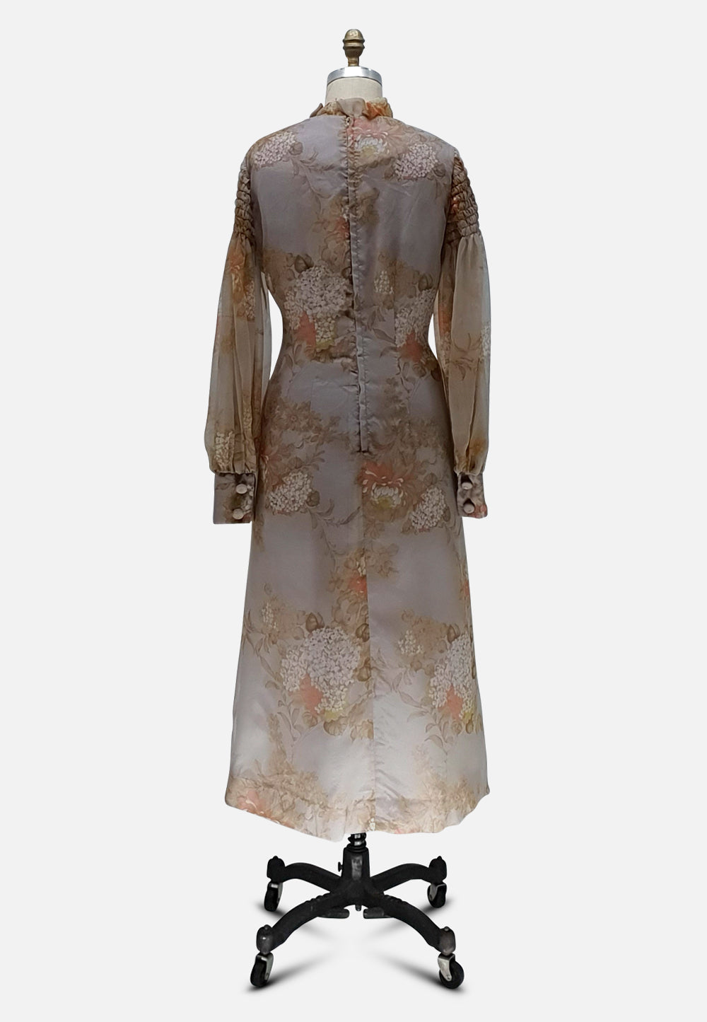 fancy beige dress Lead Singer Beige Embo Flower Maxi Dress S