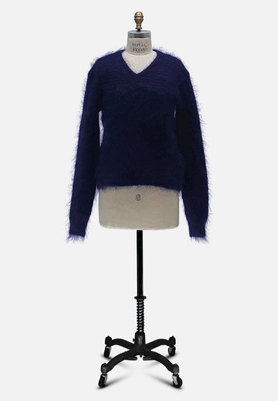 Vintage Clothing - Blueberry Mohair Knit - Painted Bird Vintage Boutique & The Aviary - Knit