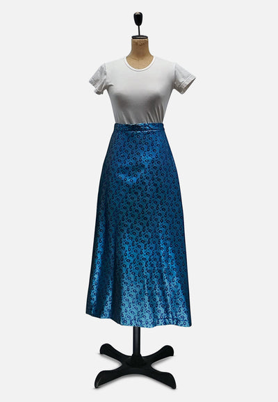 Vintage Clothing - Teal and Bling Perfection Skirt - Painted Bird Vintage Boutique & The Aviary - Skirts