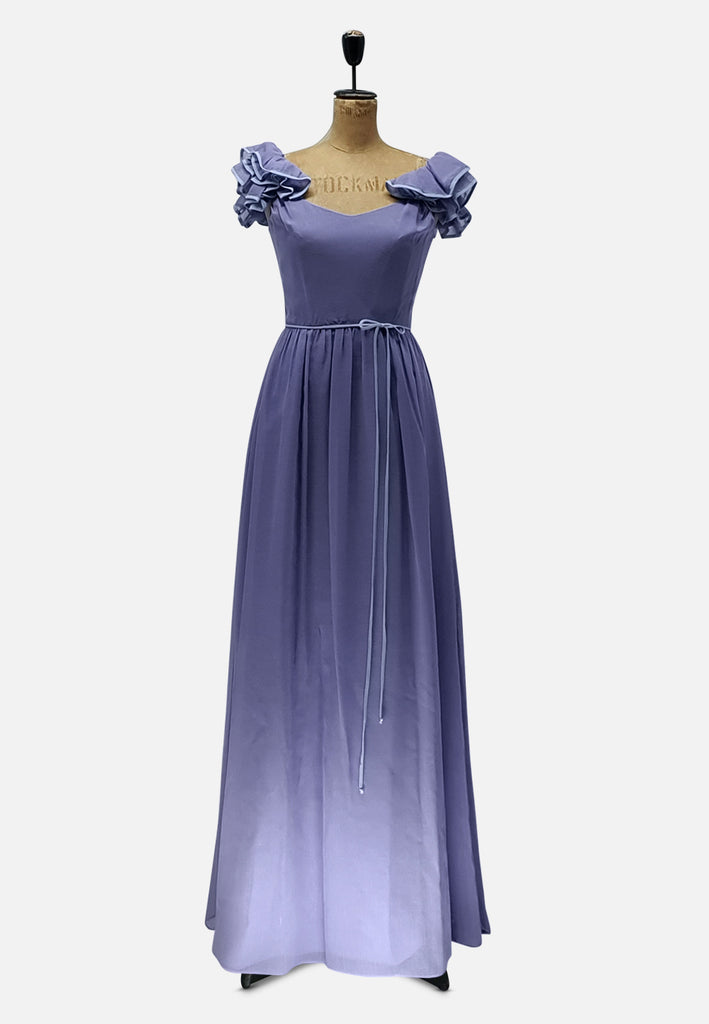 Vintage Clothing - Mauve Lustre Gown - Designer Couture - Painted Bird Vintage Boutique & The Aviary - Dresses