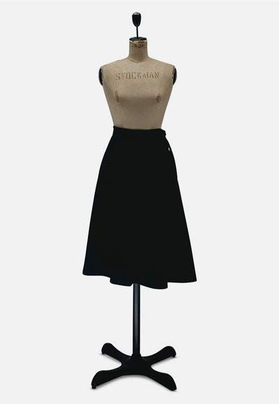 Vintage Clothing - Black Ribboned Skirt - Painted Bird Vintage Boutique & The Aviary - Skirts