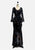 Vintage Clothing - Black Flock n Bias Luxe Dress - Painted Bird Vintage Boutique & The Aviary - Dresses
