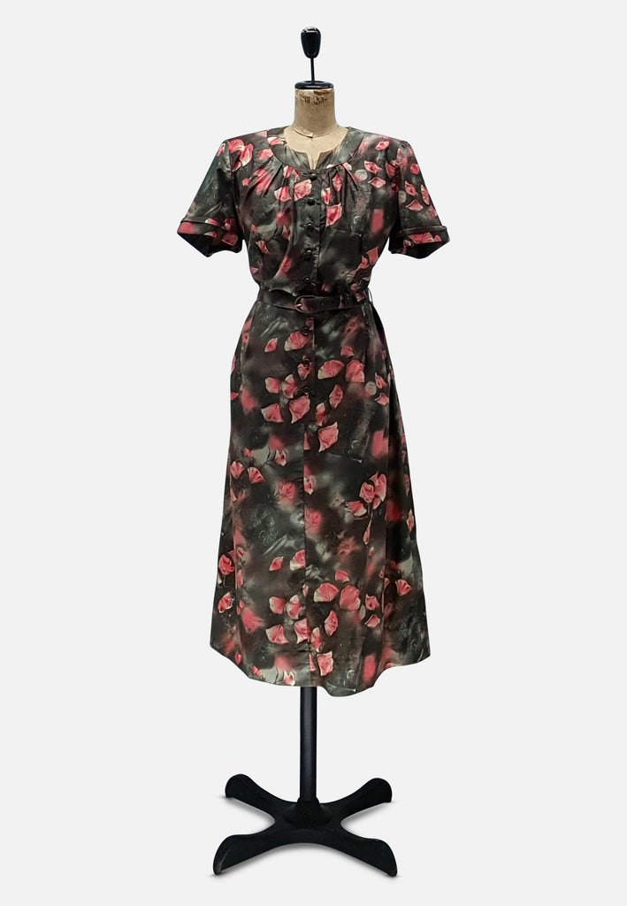 Vintage Clothing - Delicate Brush of Grey Dress - Painted Bird Vintage Boutique & The Aviary - Dresses