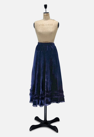 Vintage Clothing - Velvet Lurex Dancing Skirt - Painted Bird Vintage Boutique & The Aviary - Skirts