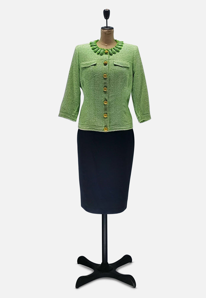 Vintage Clothing - La La Lime Jacket - NZ DESIGNER RETRO - Painted Bird Vintage Boutique & The Aviary - Coats & Jackets