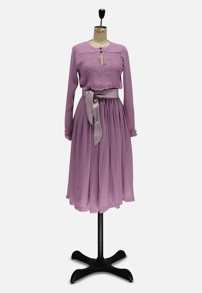 Vintage Clothing - Mauve Chic Dress - Painted Bird Vintage Boutique & The Aviary - Dresses